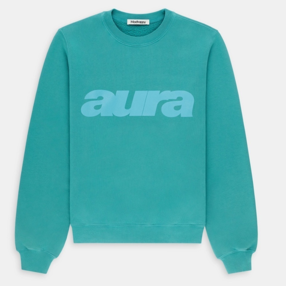 NEW MADHAPPY AURA LOS ANGELES TEAL CREWNECK SZ XL
